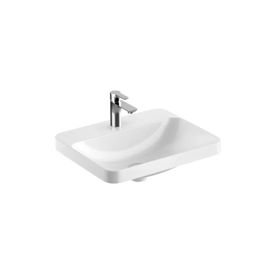 Geberit VariForm Umywalka nablatowa Variform prostokątna 55 bez przelewu 55x45 biała - 880922_O1
