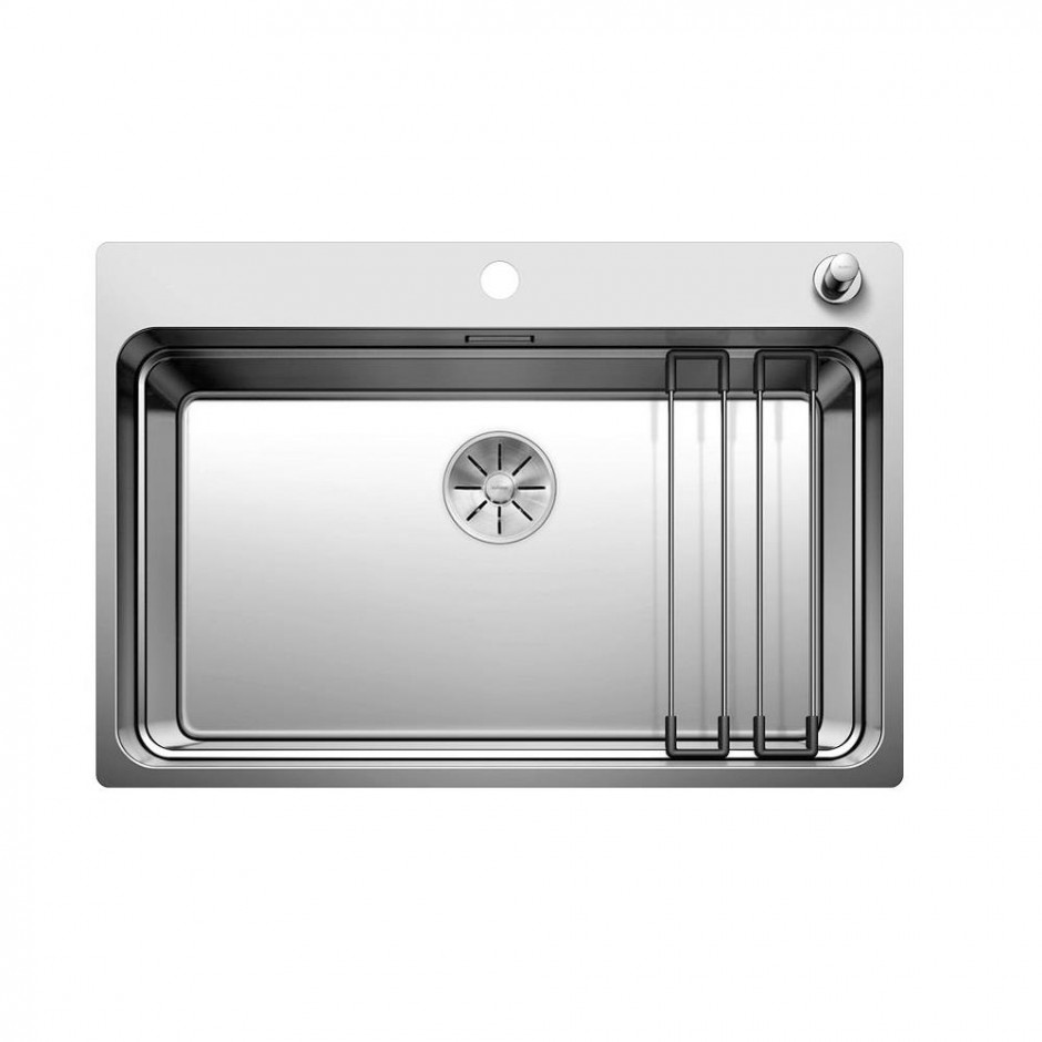 Zlewozmywak ETAGON 700-IF/A Stal polerowana, korek auto., InFino, szyny - 830730_O1