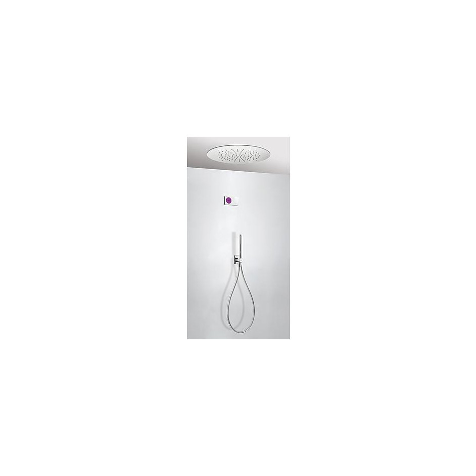 Tres Shower Technology kompletny zestaw prysznicowy podtynkowy termostatyczny elektroniczny 2-drożny deszczownica O 500 mm chrom