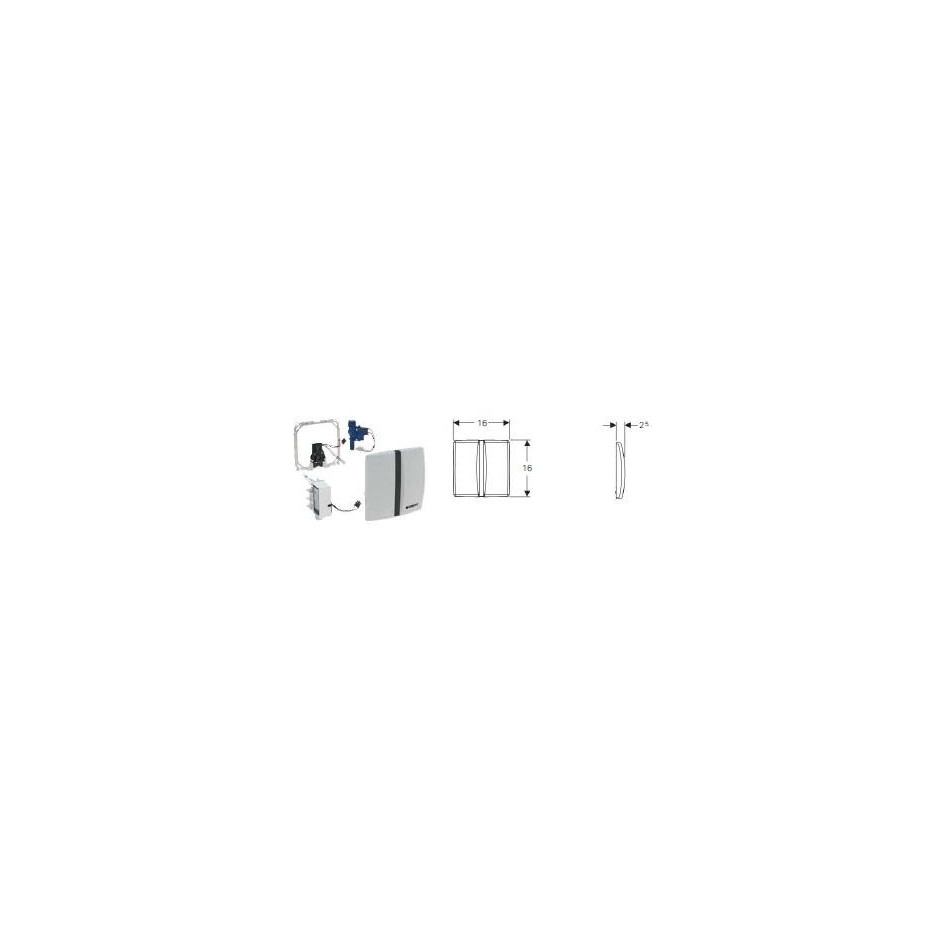 Geberit Delta przycisk elektroniczny zawór spłukujący do pisuaru, Basic, zasilanie bateryjne, biały