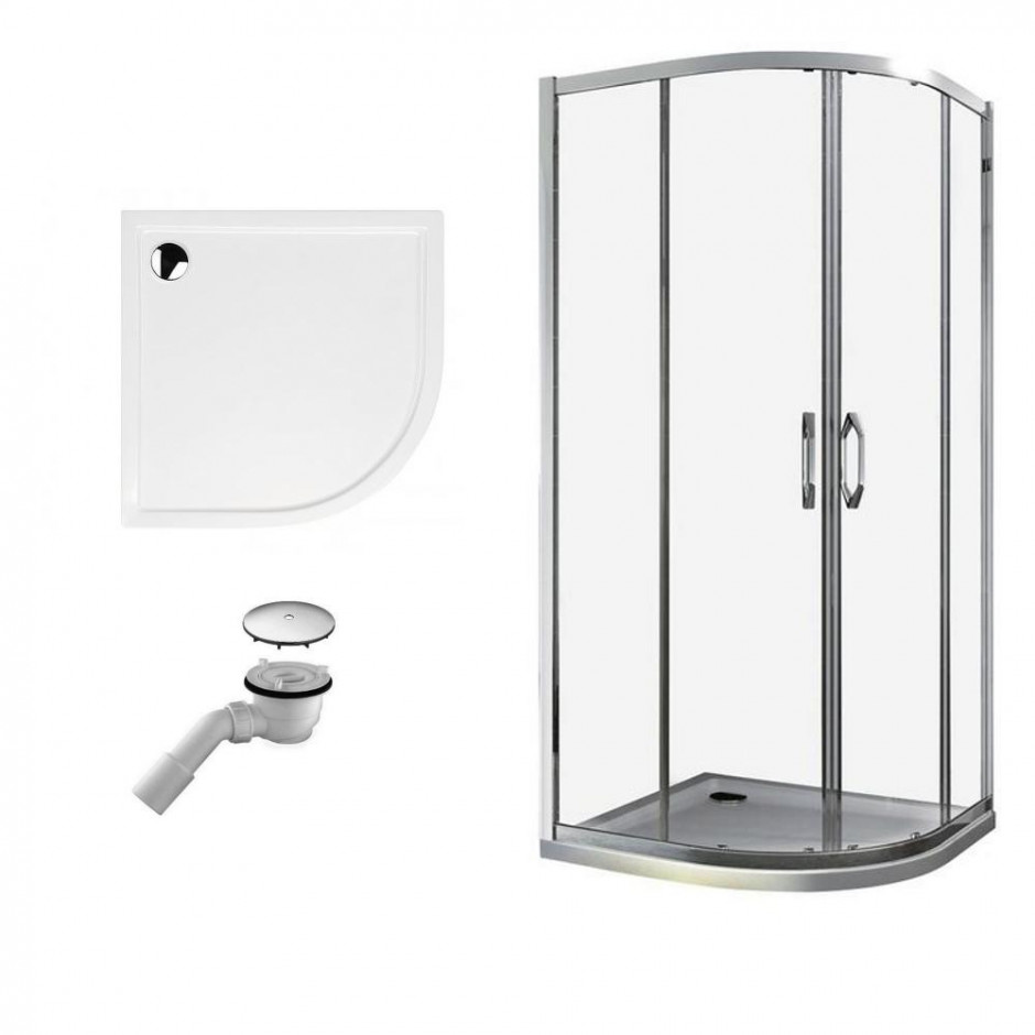 Huppe Ena 2.0 kabina prysznicowa 80x80 + brodzik Hotline + syfon (140603069322)