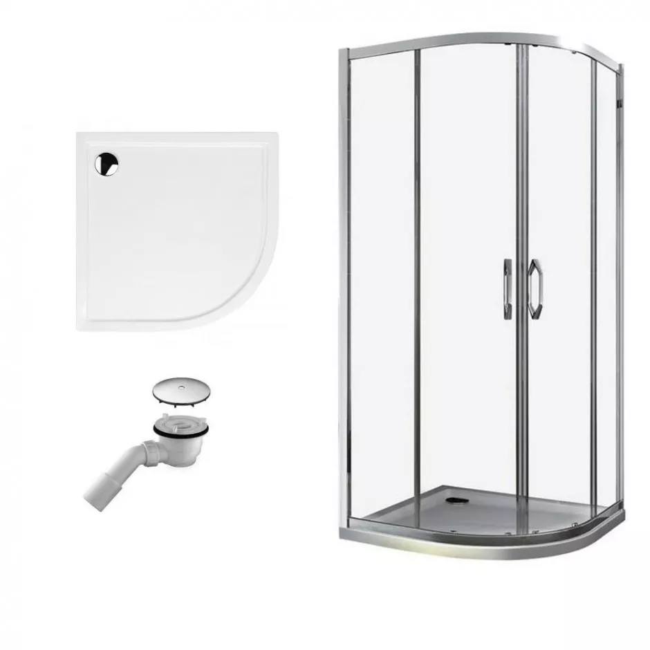 Huppe Ena 2.0 kabina prysznicowa 90x90 + brodzik Hotline  + syfon (140604069322)