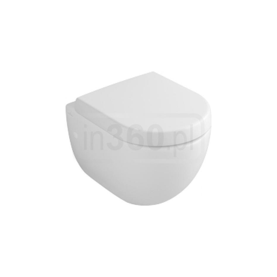 Villeroy & Boch Subway 2.0 miska WC wisząca krótka, 355x480mm, Pergamon Ceramicplus - 420008_O1