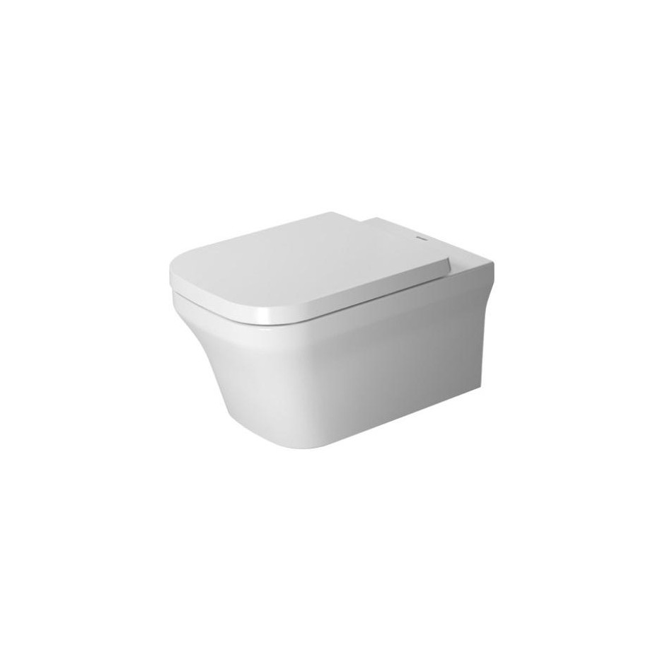 Duravit P3 Comforts Miska WC wisząca Duravit Rimless bez rantu spłukującego, lejowa, 38x57, HygieneGlaze, biała