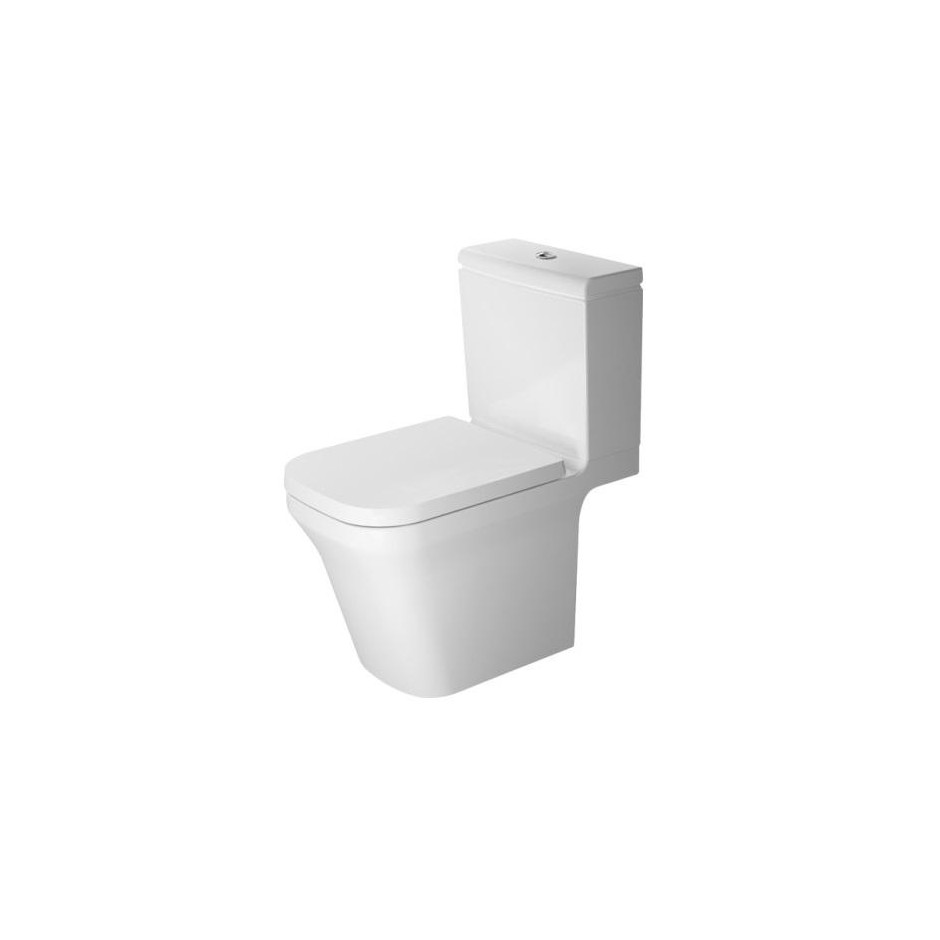 Duravit P3 Comforts Miska WC lejowa Rimless 38x65, bez spłuczki, mocowanie w komplecie, odpływ poziomy 4,5l, biała