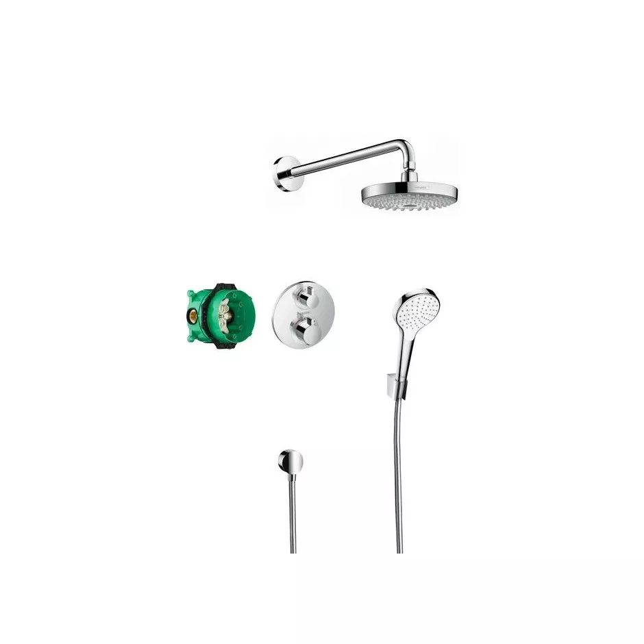 Hansgrohe Croma Select S zestaw podtynkowy prysznicowy z termostatem i deszczownicą 18 chrom