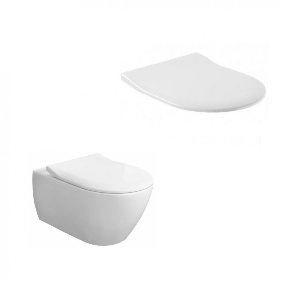 Villeroy & Boch Subway 2.0 zestaw miska WC bezrantowa + deska (5614R0R1+9M78S101) CeramicPlus