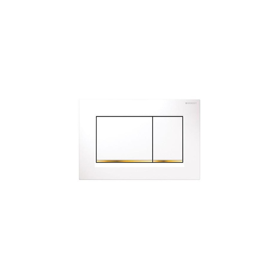 Geberit Sigma30 przycisk uruchamiający przedni, biały-złoty-biały