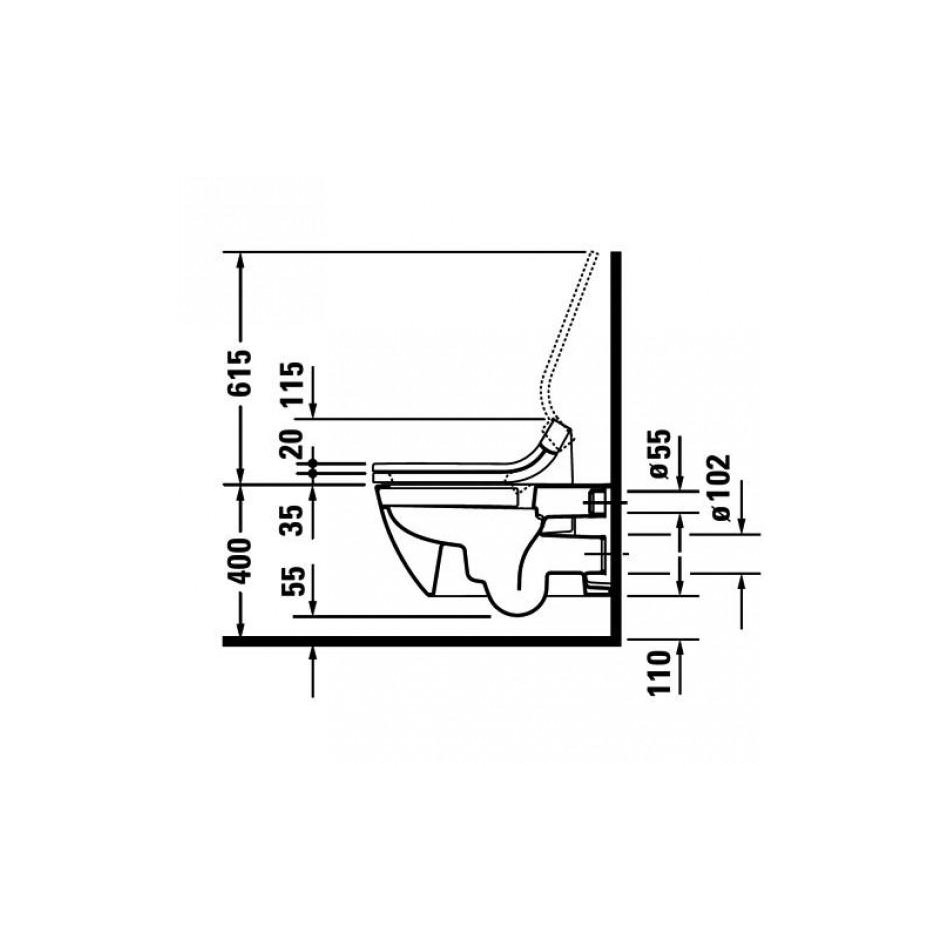Duravit SensoWash zestaw Happy D.2 miska wisząca WC + deska z funkcją mycia (610300002004300+2550590000) - 572332_O4