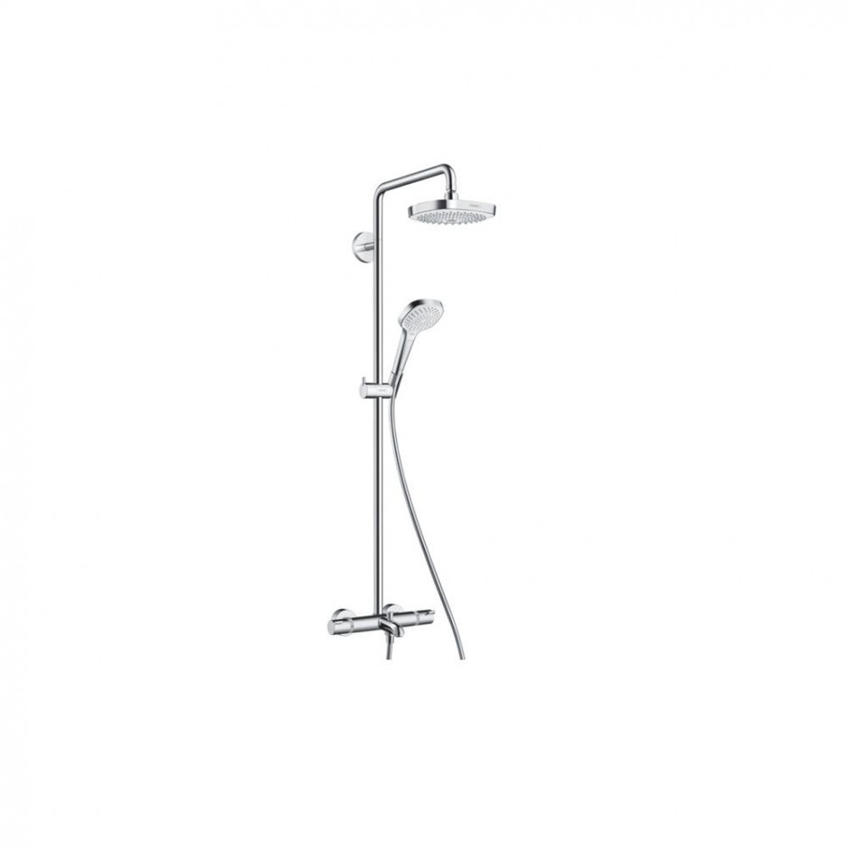 Hansgrohe Croma Select E komplet prysznicowy Showerpipe do wanny, biały/chrom