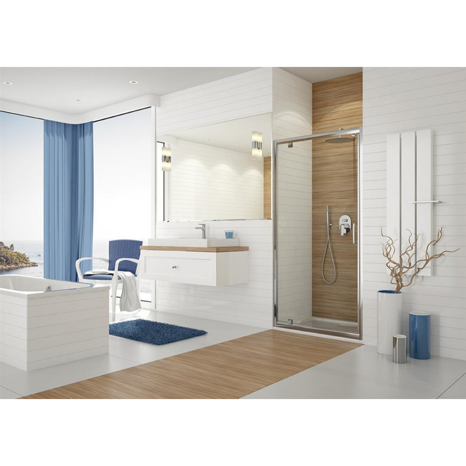 Sanplast drzwi jedno-skrzydłowe DJ/TX5b-70-S srebrny mat W0