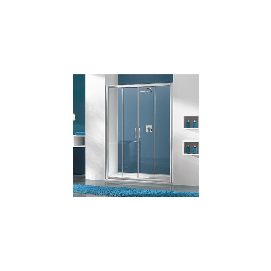 Sanplast drzwi rozsuwane D4/TX5b-180-S srebrny bł. W15