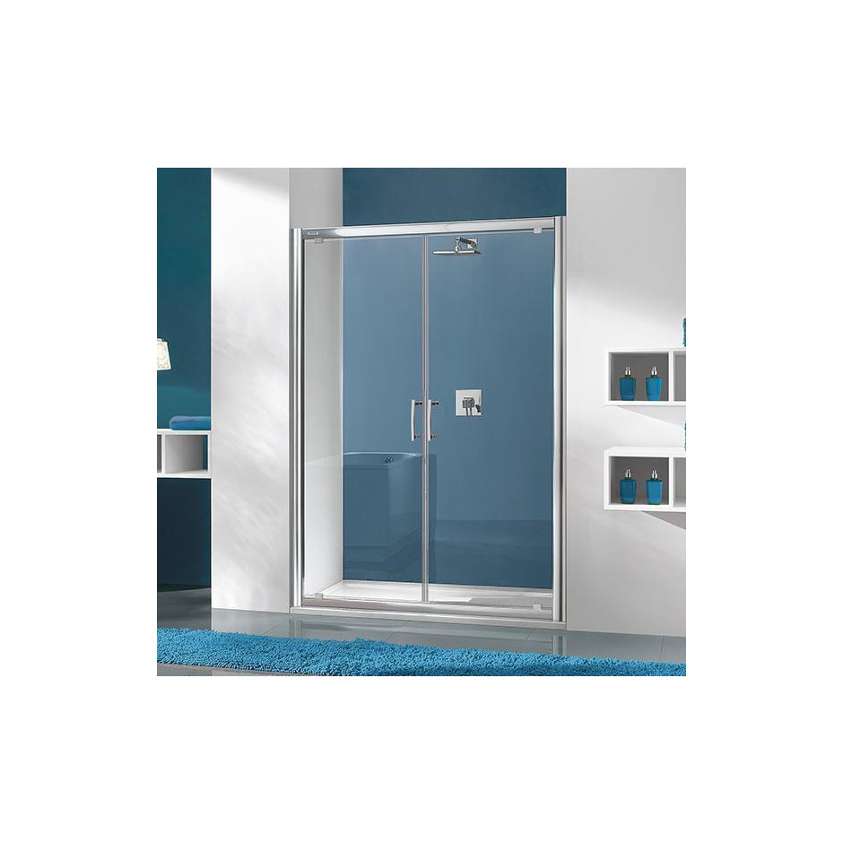 Sanplast drzwi dwu-skrzydłowe DD/TX5b-100-S srebrny mat GY