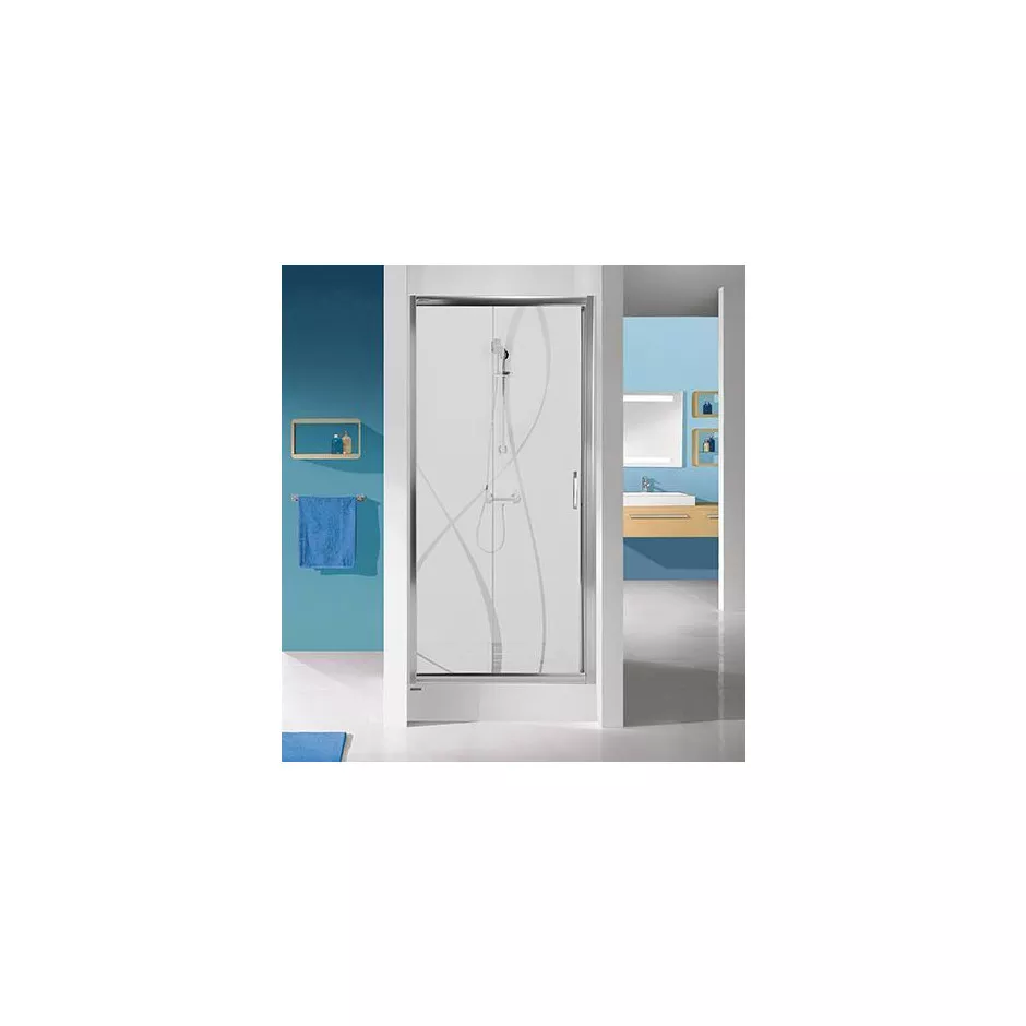 Sanplast drzwi rozsuwane D2/TX5b-90-S srebrny mat W15