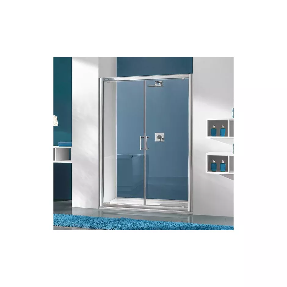 Sanplast drzwi dwu-skrzydłowe DD/TX5b-100-S srebrny mat W15