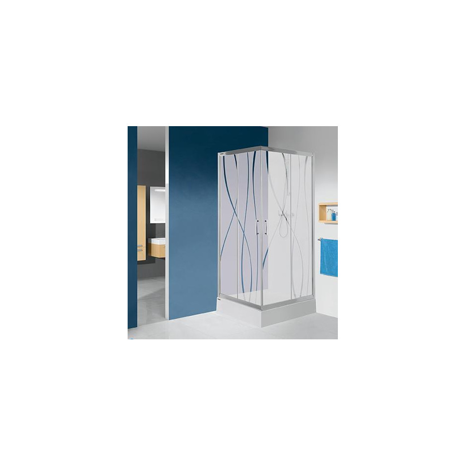 Sanplast kabina natryskowa KN/TX5b-80-S+Bza srebrny mat W0