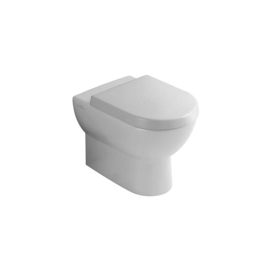 Villeroy & Boch Subway miska WC stojąca lejowa, 370 x 560 mm, odplyw poziomy, do montazu blisko sciany, Star White Ceramicplus - 12557_O1