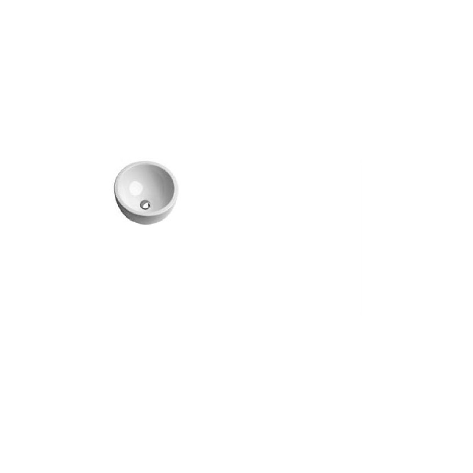 GSI Panorama Circle Umywalka meblowa okrągła, 45 cm, biała - 406050_O1