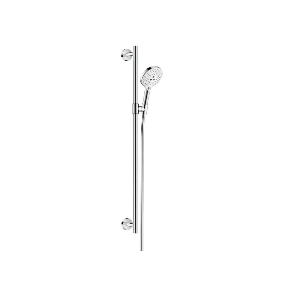 Hansgrohe Raindance Select S zestaw prysznicowy 120 Ecosmart 9 l/min z drążkiem prysznicowym 0,9 m, biały/chrom