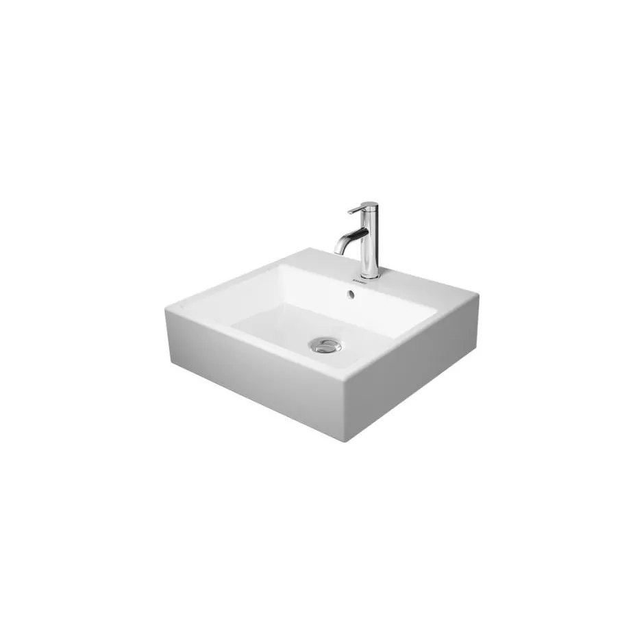 Duravit Vero Air umywalka nablatowa 500x470 mm, z przelewem z półką na baterię, tył glazurowany