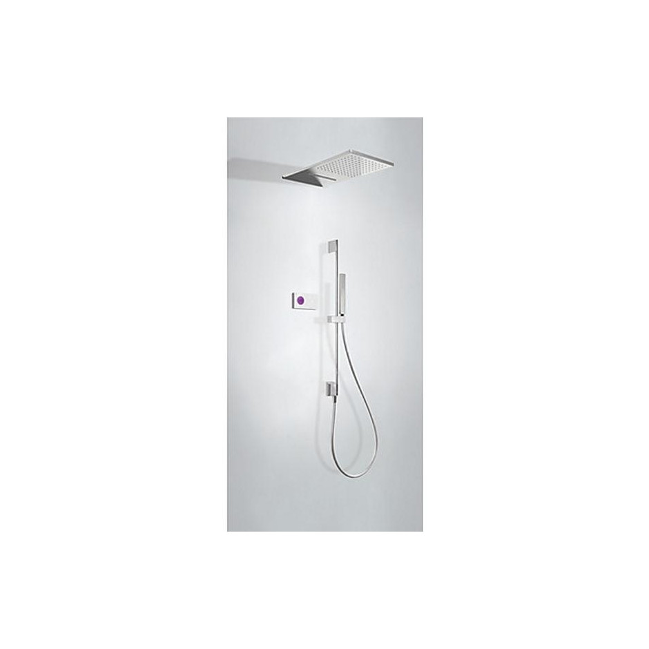 Tres Shower Technology kompletny zestaw prysznicowy podtynkowy termostatyczny elektroniczny 3-drożny deszczownica ścienna chrom
