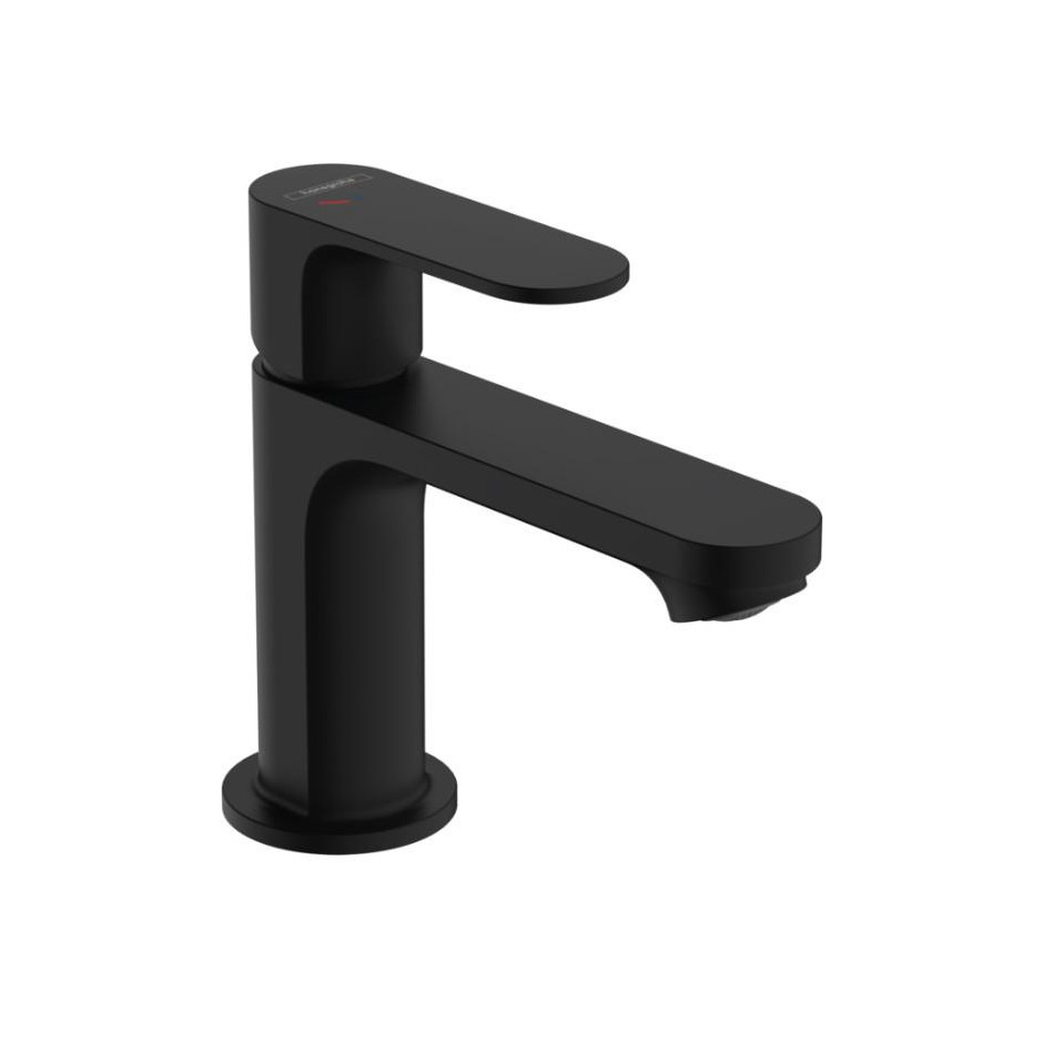 Hansgrohe Rebris S Jednouchwytowa bateria umywalkowa 80 CoolStart z kompletem odpływowym Czarny Matowy - 858831_O1