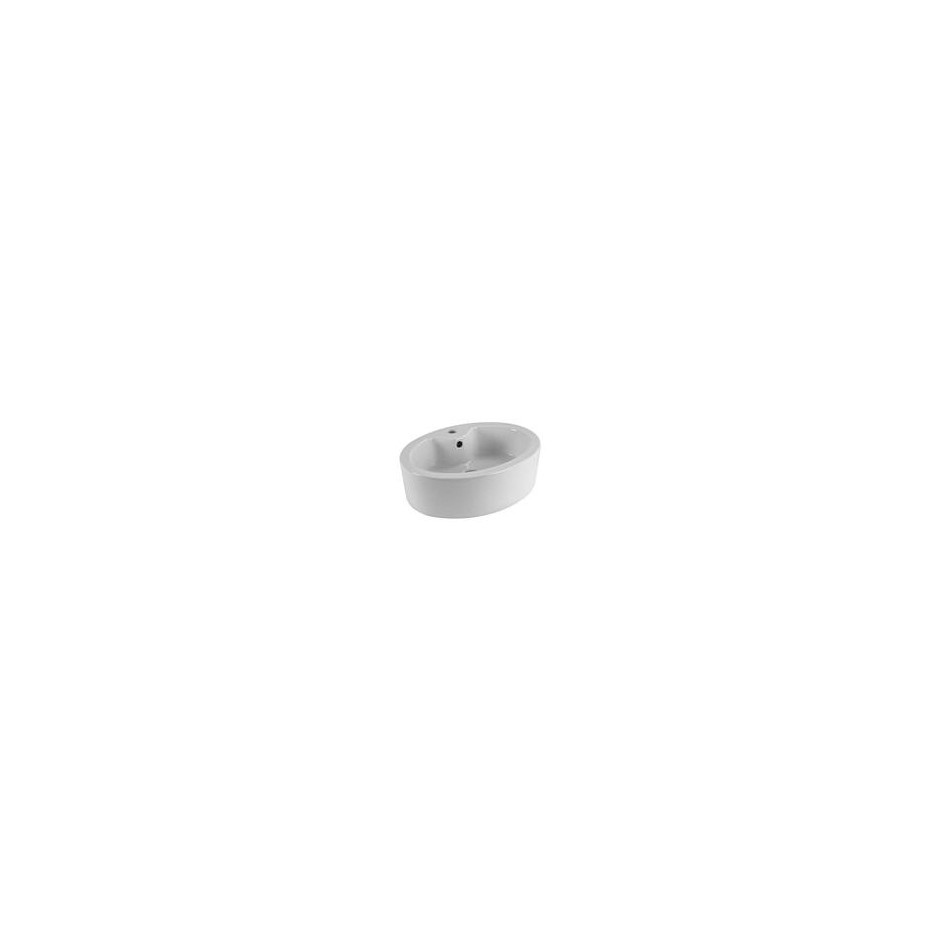 Umywalka nablatowa owalna, 52,5 x 40 cm, biała - 406223_O1