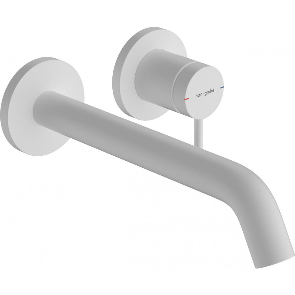 Hansgrohe Tecturis S Jednouchwytowa bateria umywalkowa ścienna, podtynkowa z wylewką 22,5 cm Biały Matowy - 896320_O1