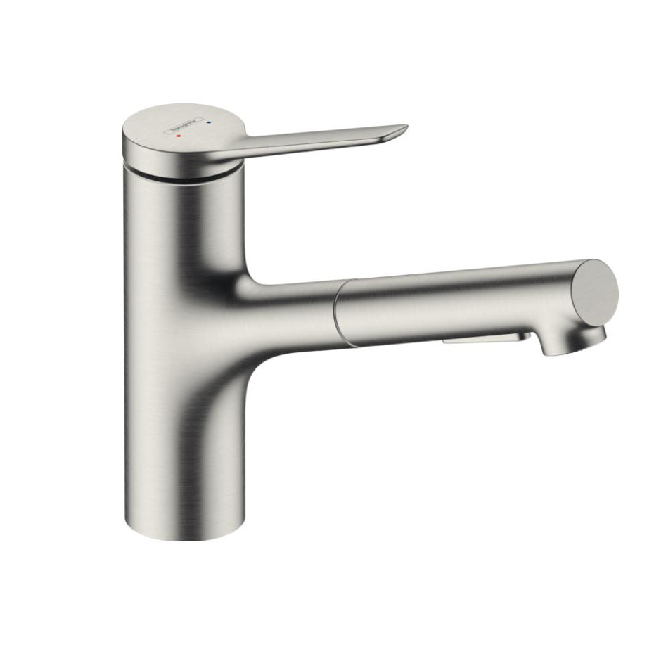 Hansgrohe Zesis M33 Jednouchwytowa bateria kuchenna 150, metalowa wyciągana wylewka, 2jet Stal Szlachetna Finish - 896022_O1