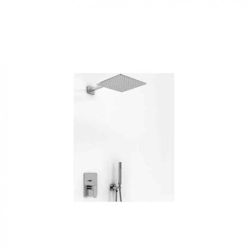 Kohlman Excelent kompletny zestaw natryskowy podtynkowy ze słuchawką i deszczownicą kwadratową 30x30cm