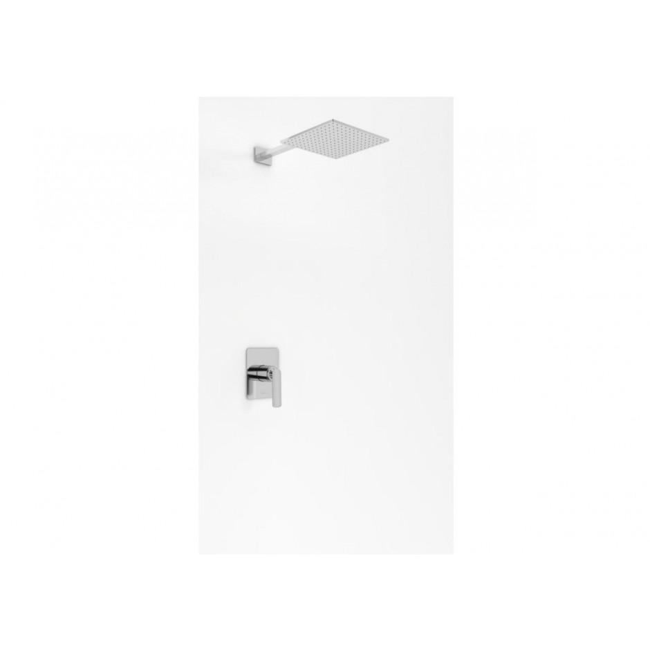 Kohlman Experience Zestaw prysznicowy podtynkowy z deszczownicą kwadratową 30x30 cm, chrom