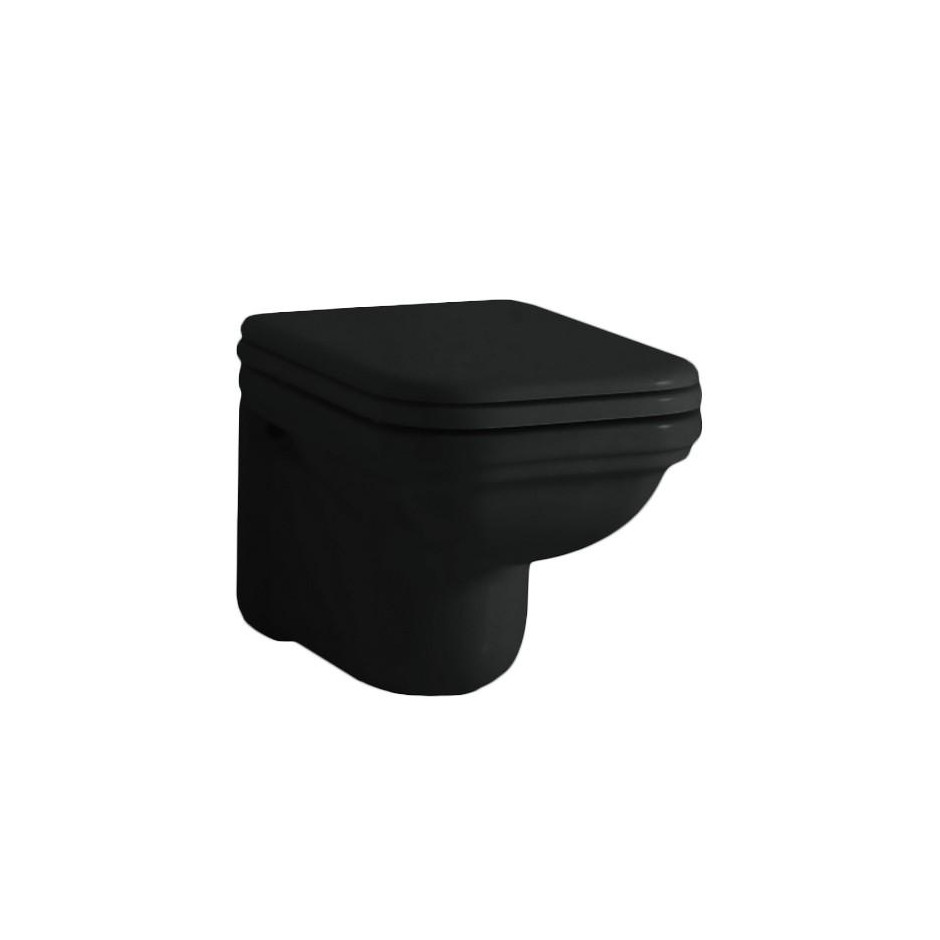 Kerasan Waldorf miska WC wisząca retro 55x37 czarny