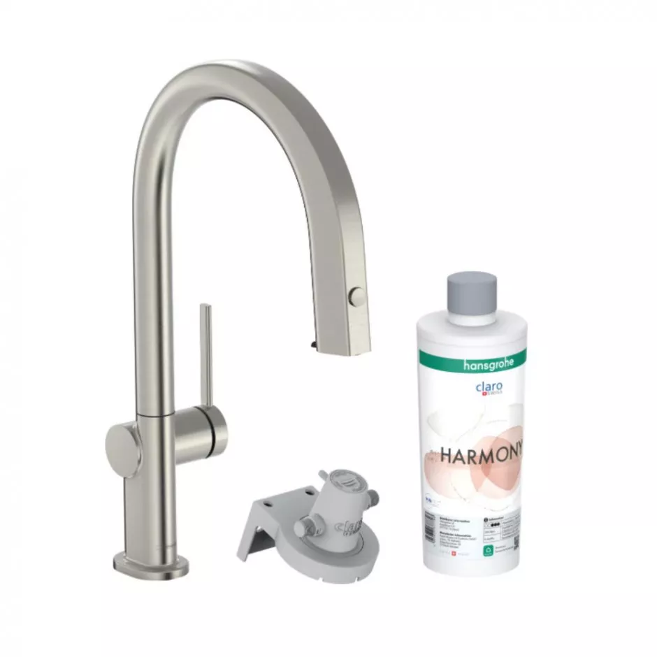 Hansgrohe Aqittura M91 FilterSystem 210 Zestaw startowy z baterią zlewozmywakową, kuchenną z wyciąganą wylewką, M stal szlachetna - 846296_O1