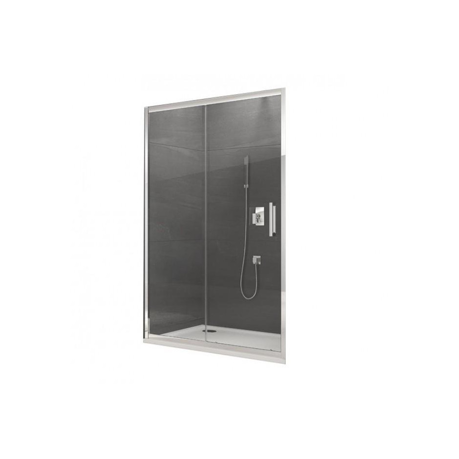 SanSwiss Ocelia drzwi rozsuwane dwuczęściowe 100 cm profil połysk, szkło przezroczyste