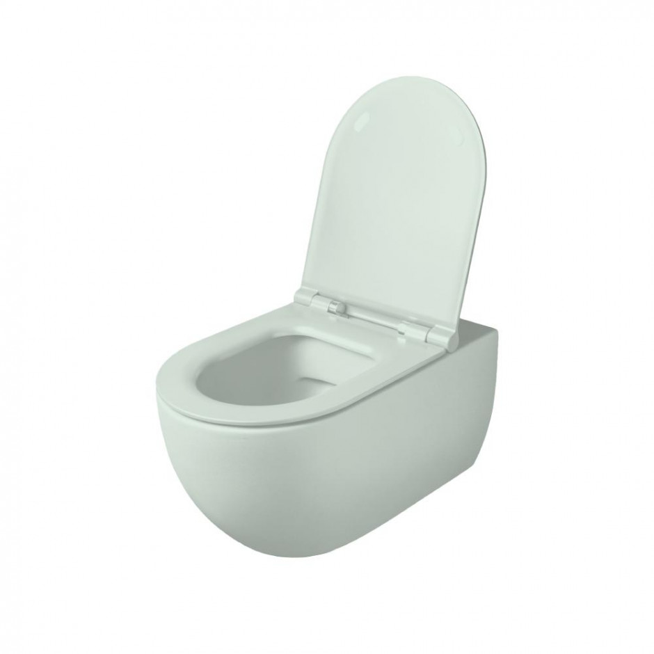 HushLab Calm Wc wiszący 55x35 kolor jasnozielony matowy