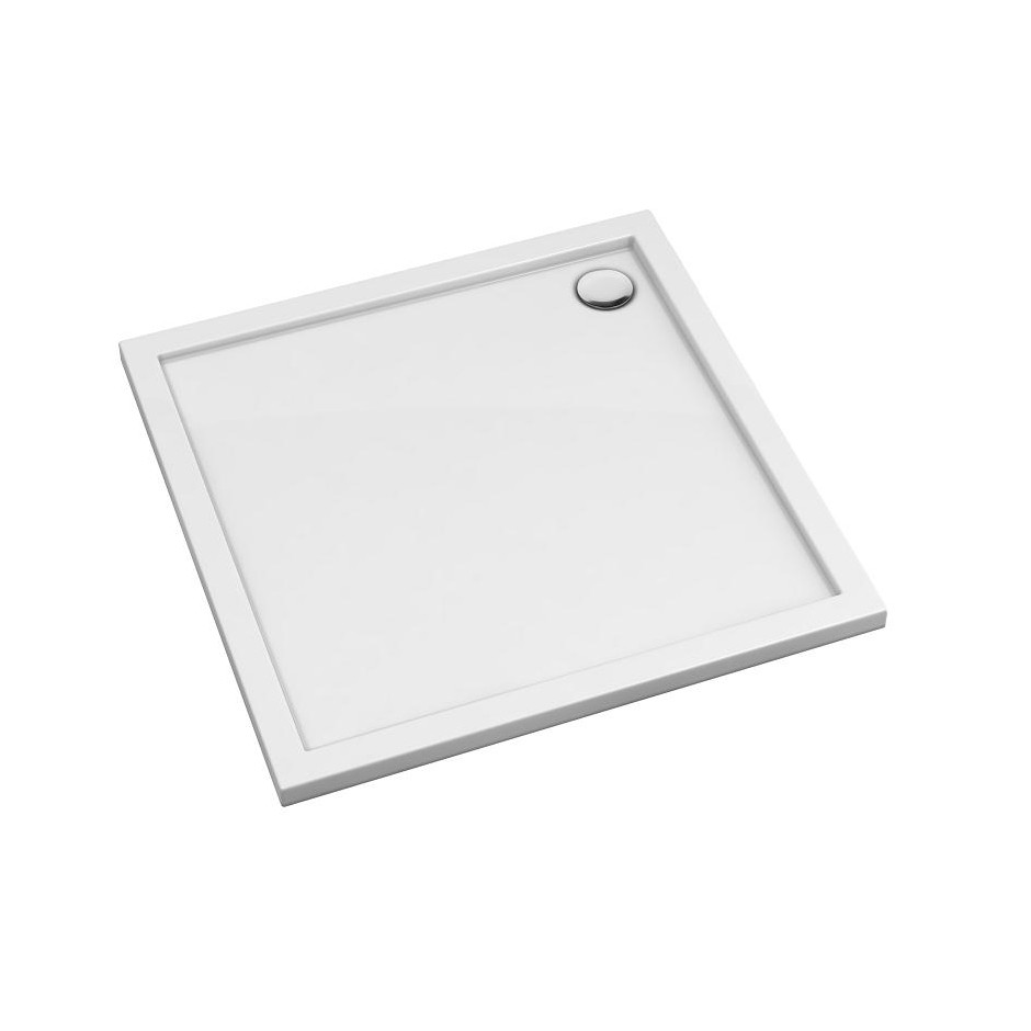 Omnires Merton brodzik prysznicowy akrylowy, kwadratowy, 90x90cm, biały połysk