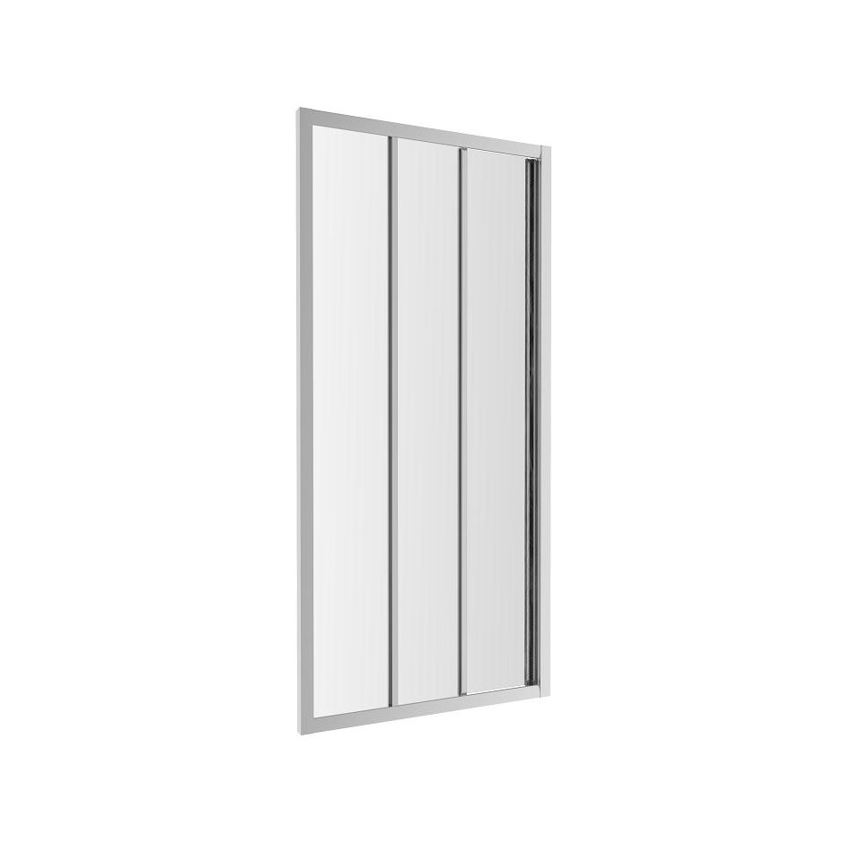 Omnires S drzwi prysznicowe przesuwne, trójdzielne, 110cm, chrom & transparentny