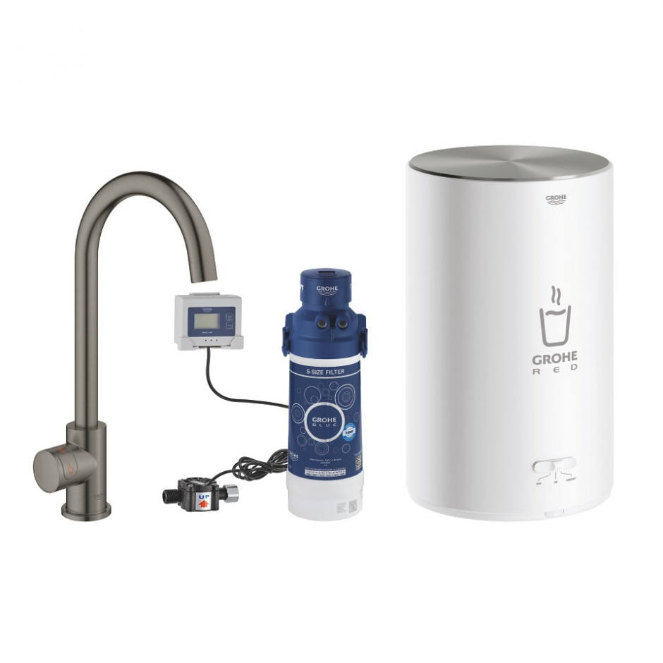 Grohe Red II Zawór sztorcowy i bojler w rozm.ze M brushed hard graphite