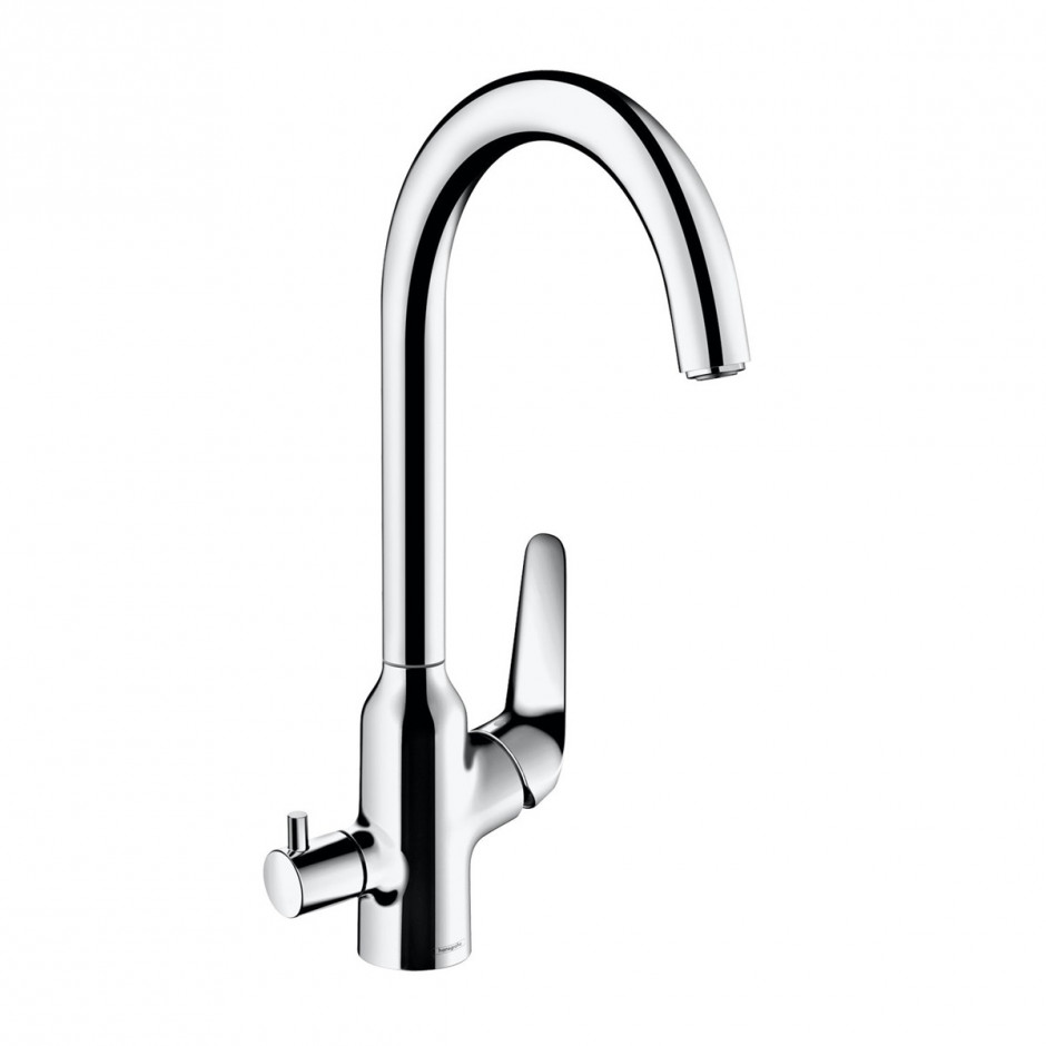 Hansgrohe Focus M42 bateria kuchenna 220 z zaworem odcinającym 1jet Chrom