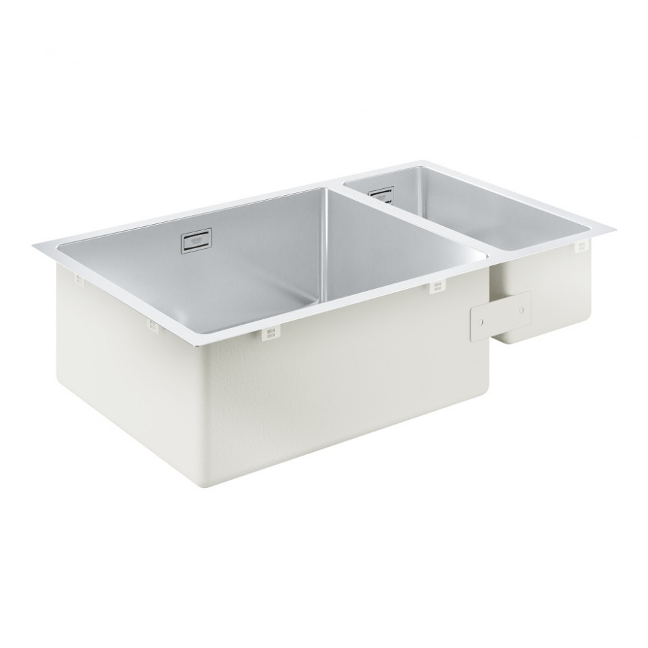 Grohe K700U zlewozmywak 1,5 komorowy podblatowy 76 x 45 cm ze stali szlachetnej