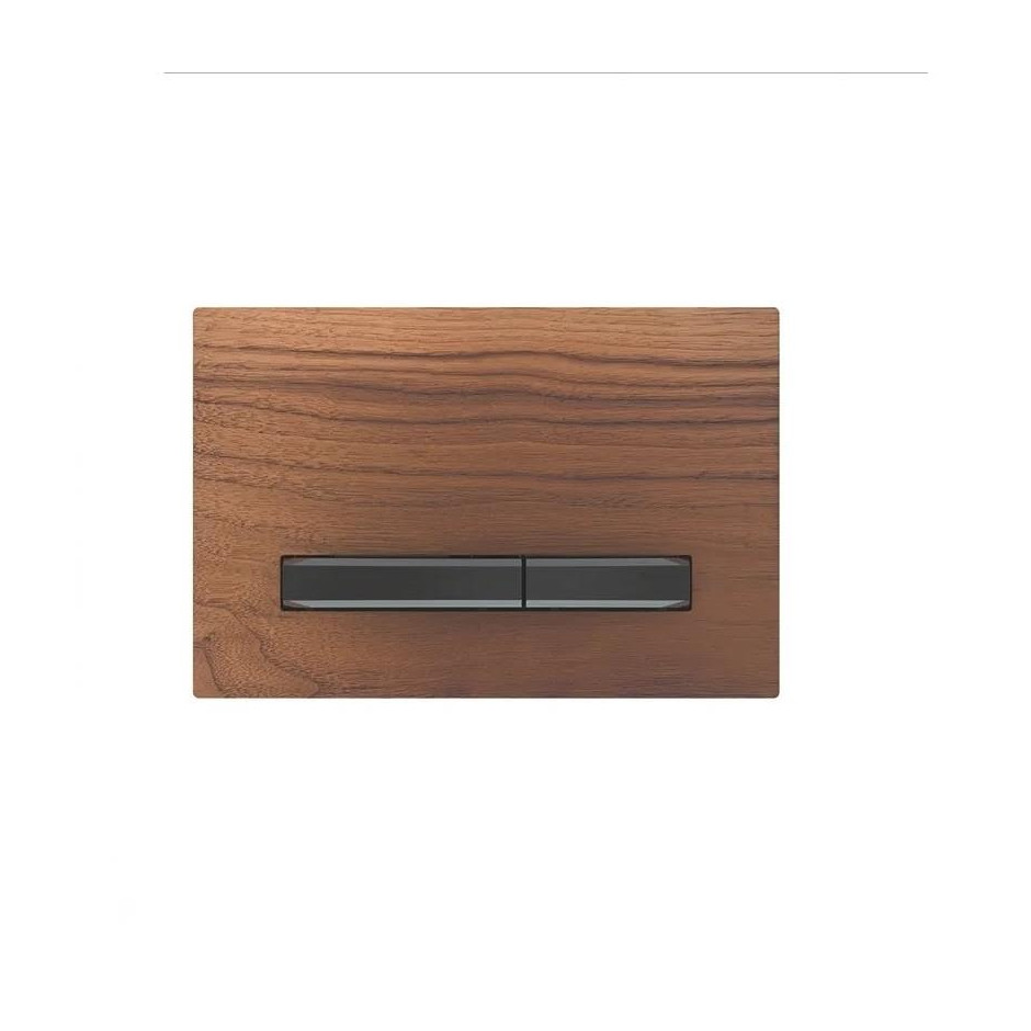 Geberit Sigma50 Przycisk uruchamiający, amerykański orzech włoski, przyciski: czarny chrom