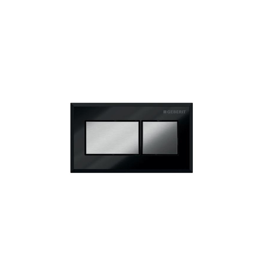 Geberit Pneumatyczny przycisk uruchamiający WC , kształt geometryczny, podtynkowy, dwudzielny, Sigma 8cm, czarny