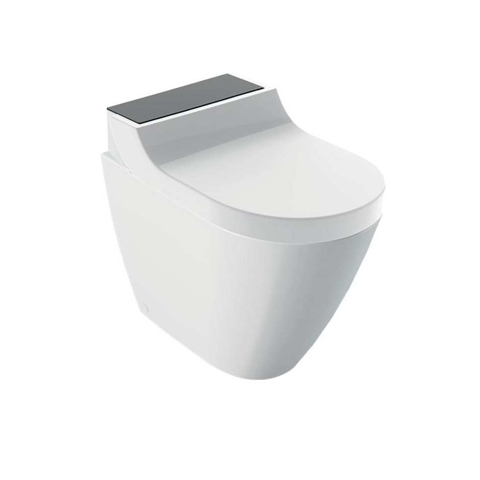 Urządzenie WC z funkcją higieny intymnej AquaClean Tuma Comfort, stojąca miska WC, szkło czarne
