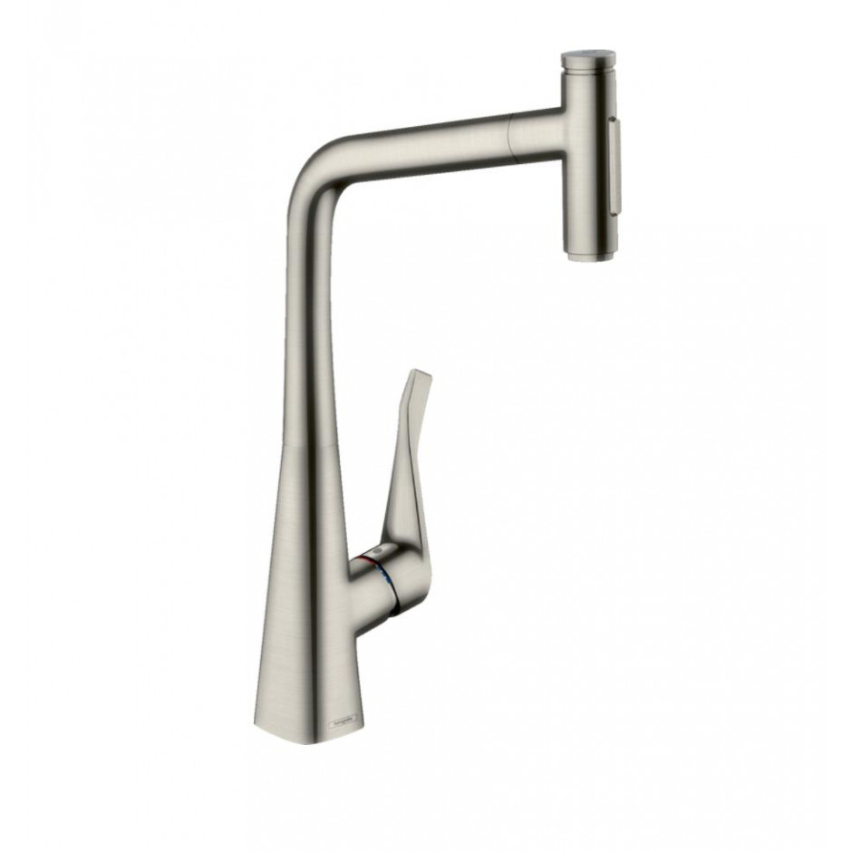 Hansgrohe Metris Select M71 bateria kuchenna 320 w/w 2jet sBox Stal Szlachetna Finish