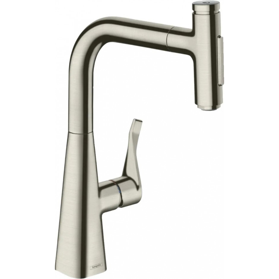 Hansgrohe Metris Select M71 bateria kuchenna 240 w/w 2jet sBox Stal Szlachetna Finish