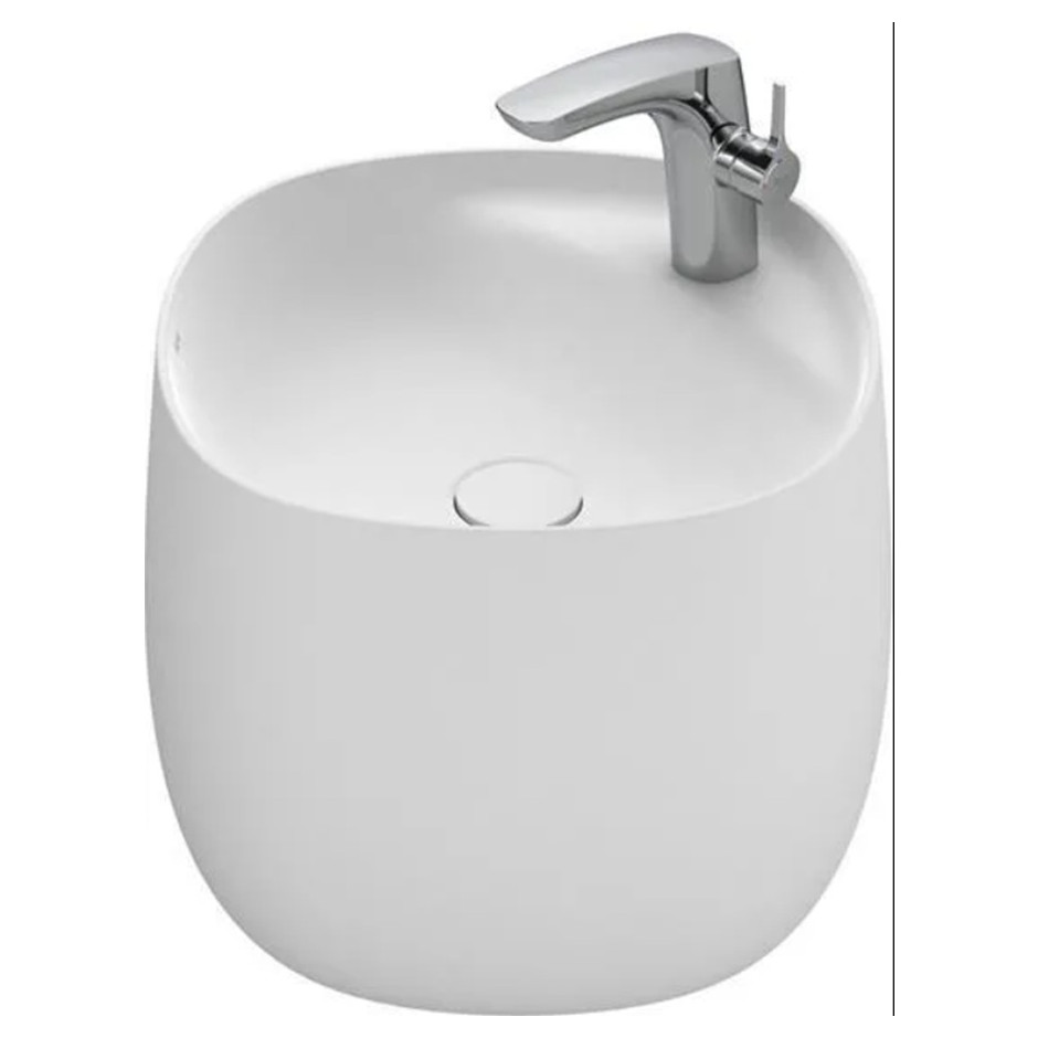 Roca Beyond umywalka ścienna 430x430mm fineceramic biała mat