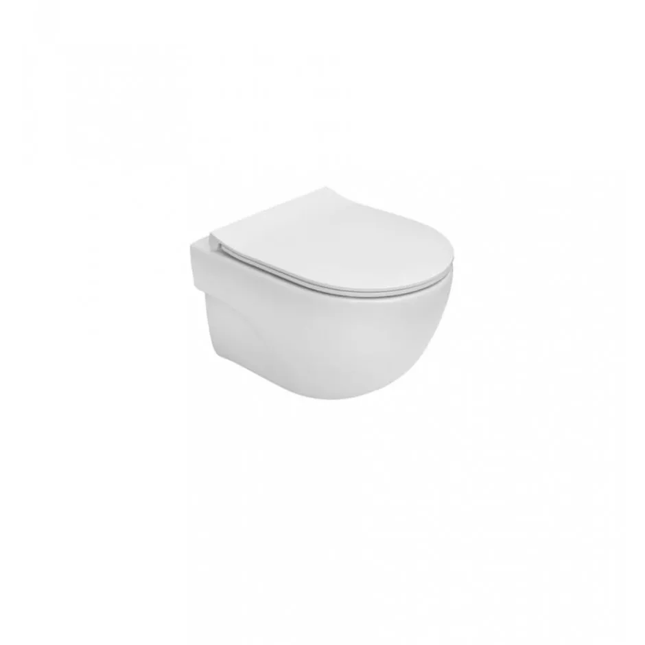 Roca meridian compacto zestaw miska wc podwieszana rimless + deska wolnoopadająca slim duroplast