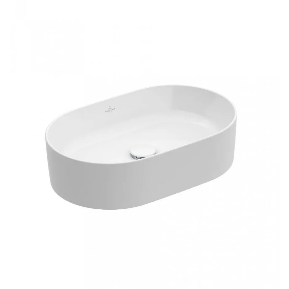 Villeroy & Boch Collaro Umywalka stojąca na blacie bez przel. 560 x 360 mm Weiss Alpin CeramicPlus