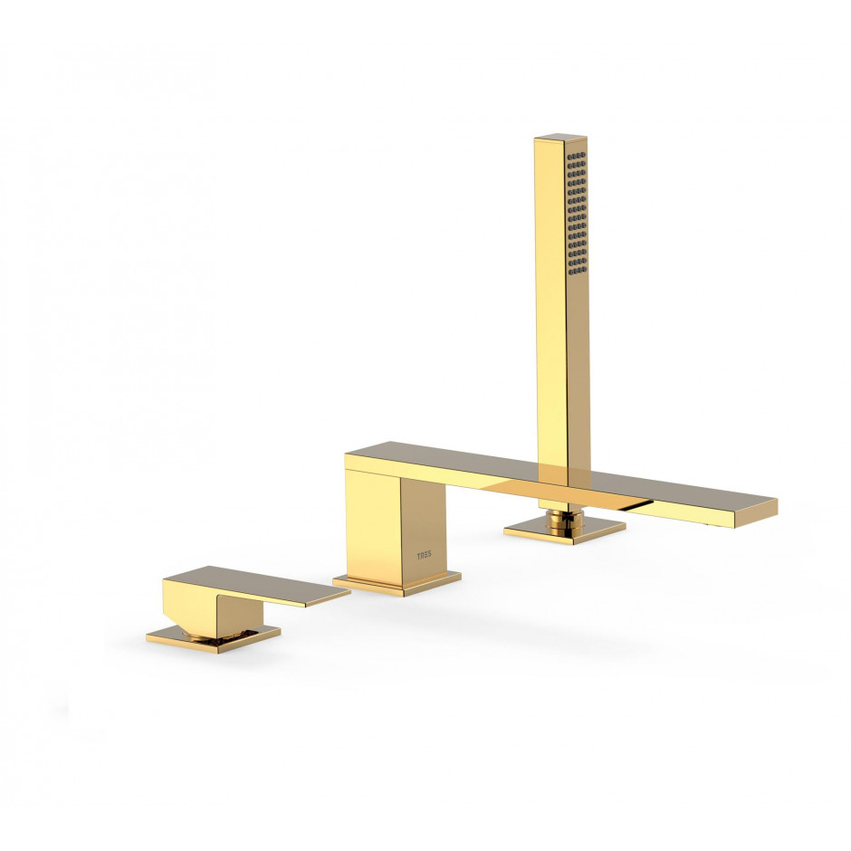 Tres Cuadro Exclusive Bateria wannowa trzyotworowa Złoto 24K