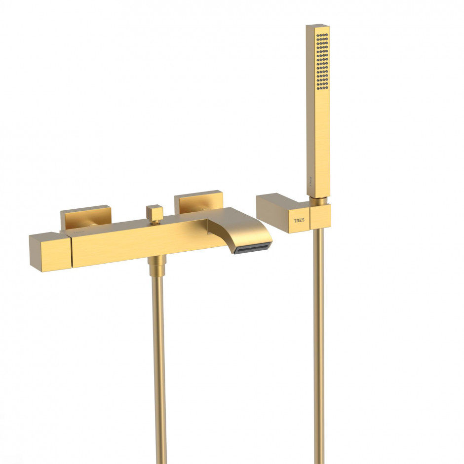 Tres Cuadro Exclusive Bateria kaskada wannowa Matowe złoto 24K